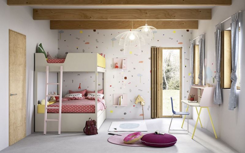 Come suggerisce il nome, il letto Camelot permette un riposo da Re nella sua misura ad una piazza e mezza!Comodo e sicuro è la scelta giusta per chi ha bisogno di due posti letto Letto a castello Nidi